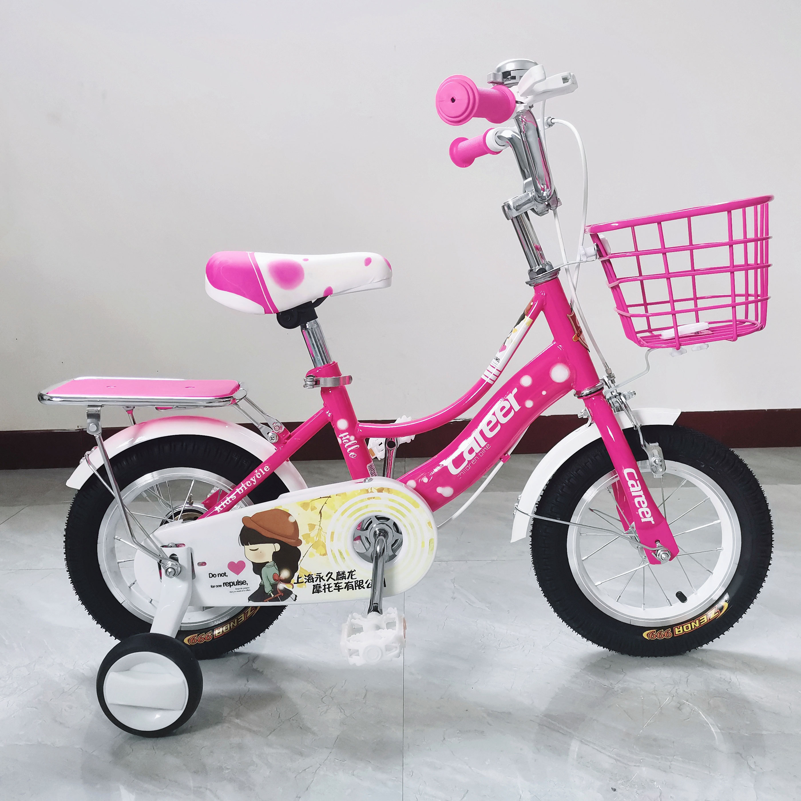 High quality 3-12 year old kids bike with basket training wheels girls kids bike