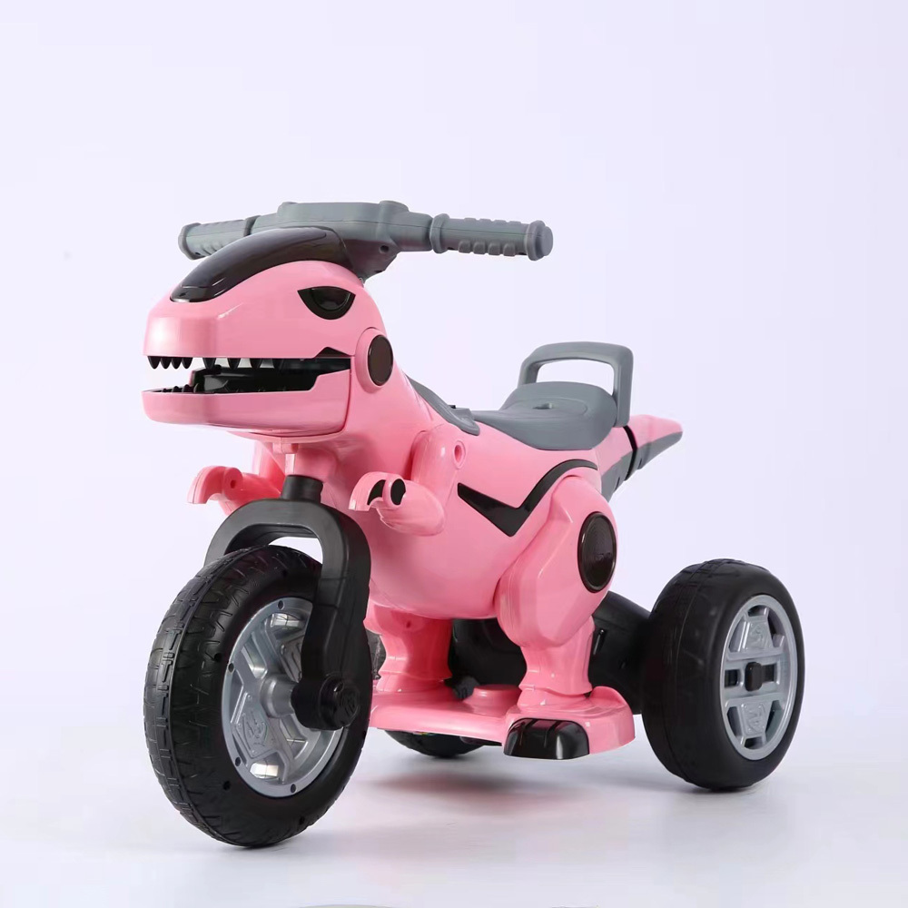 Newly launched children's electric motorcycle simulation dinosaur shaped three wheel electric motorcycle