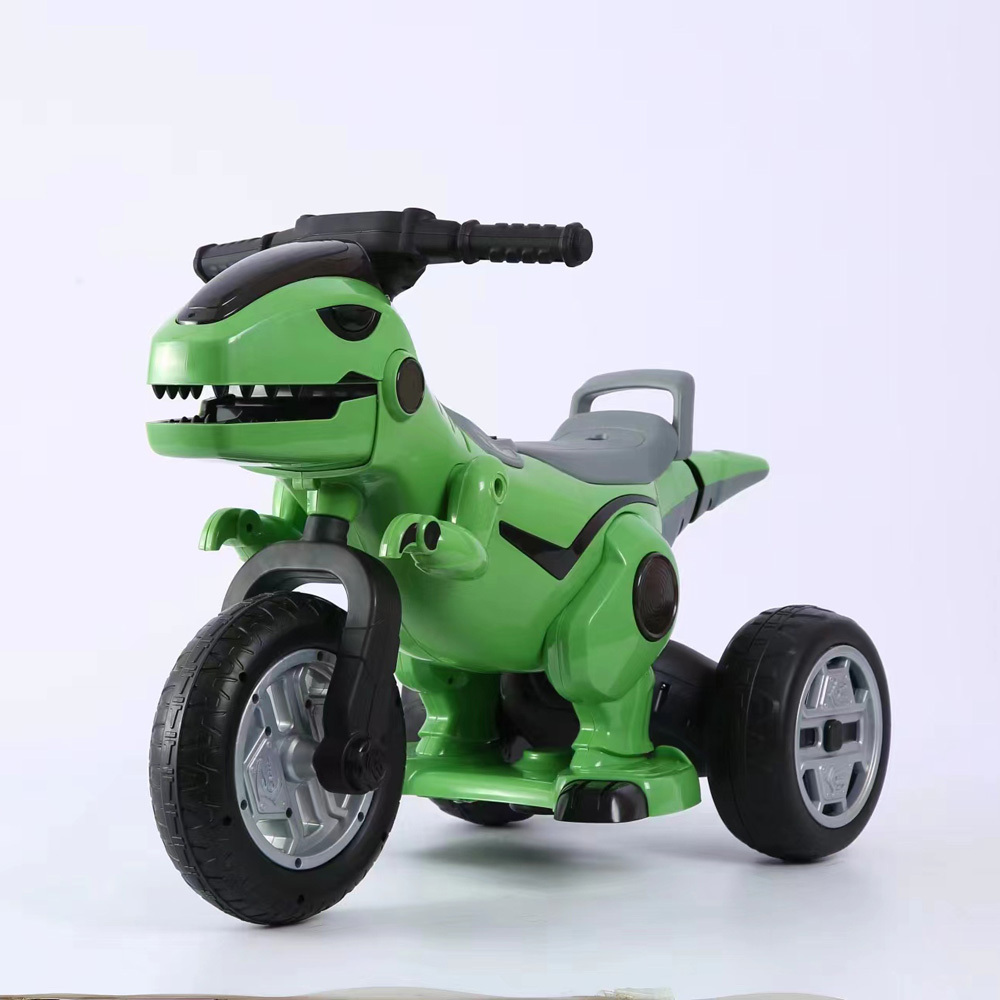 Newly launched children's electric motorcycle simulation dinosaur shaped three wheel electric motorcycle