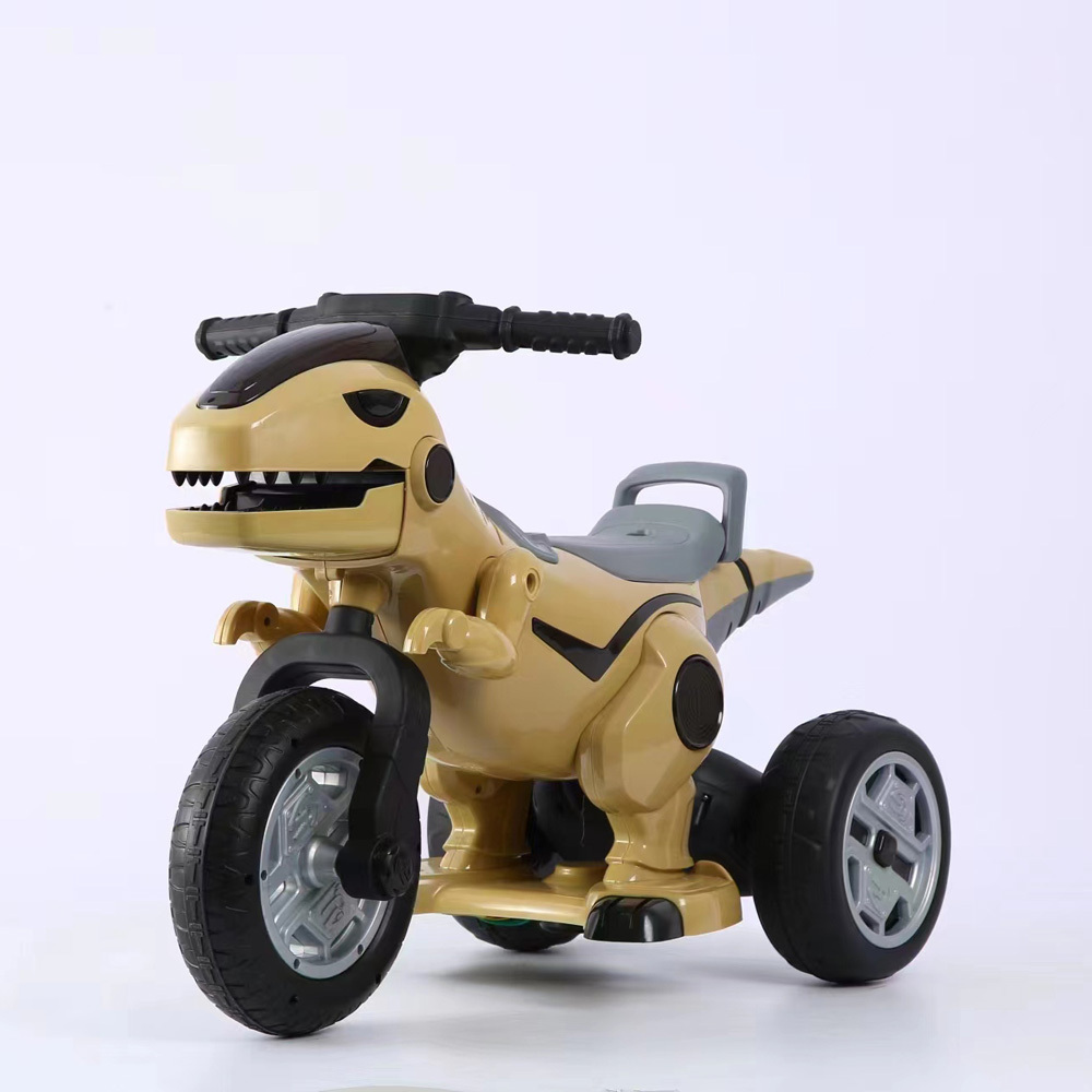 Newly launched children's electric motorcycle simulation dinosaur shaped three wheel electric motorcycle