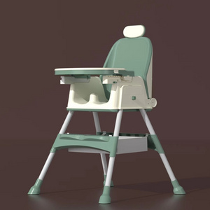 New multifunctional stainless steel baby dining chair height adjustable safety toddler feeding high chair