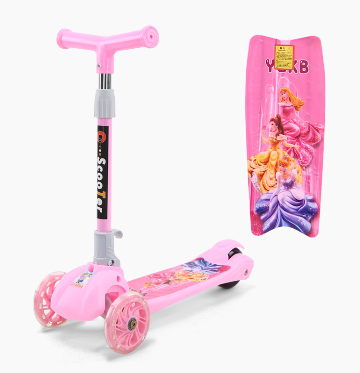 Wholesale Adjustable One Click Folding 3 Wheel Stainless Steel Children Foot Scooter