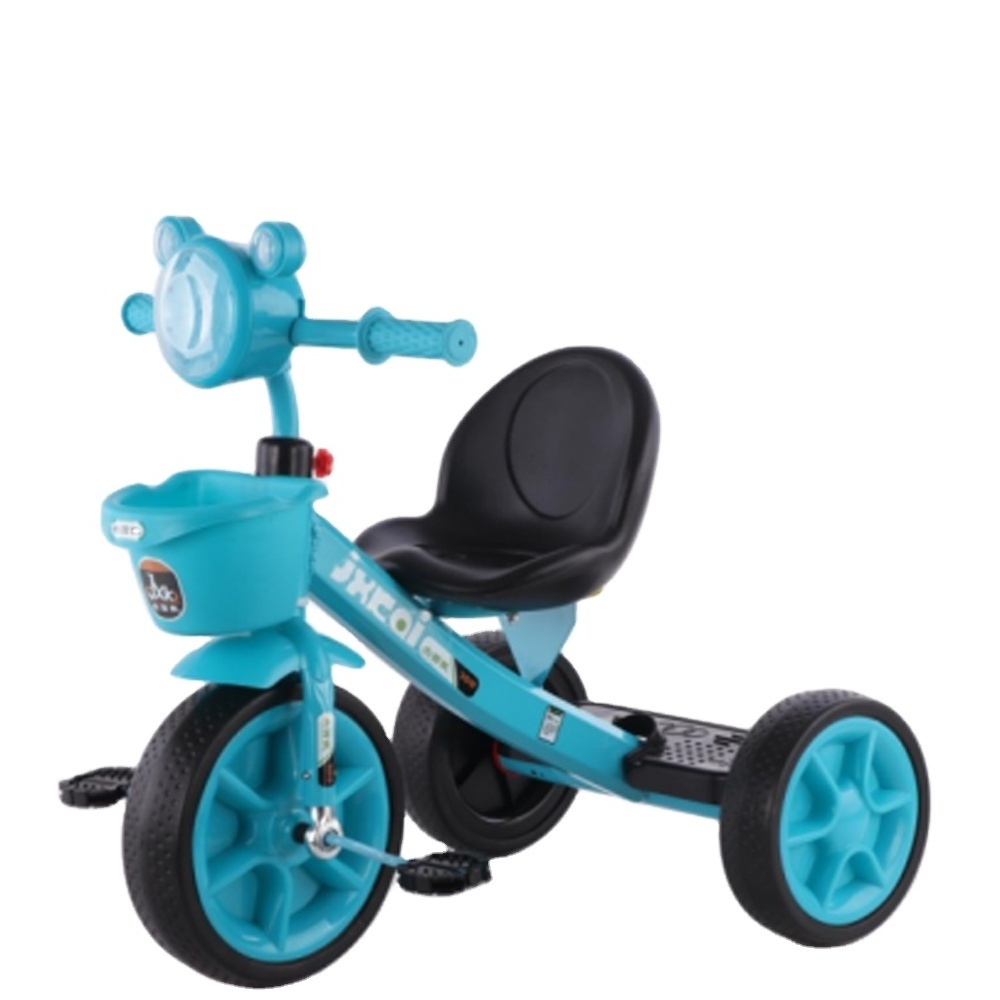 Vintage small tricycle, front 11 and back 9 inch EVA wheels, children's environment-friendly spray tricycle