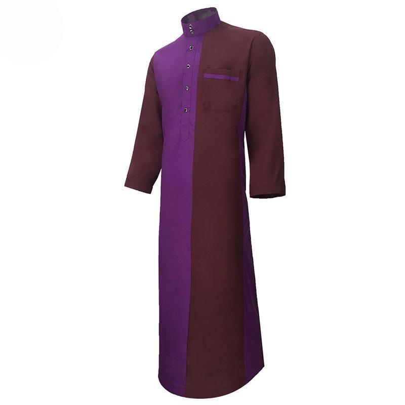 Qatar Style Men's Dubai Burqa Muslim Clothing Men's Tobes prayer shirts for men