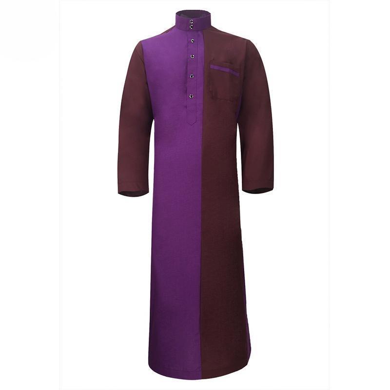 Qatar Style Men's Dubai Burqa Muslim Clothing Men's Tobes prayer shirts for men