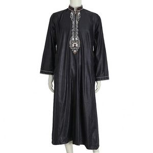 Islamic style african suits for men embroidered men's abaya robe muslim products