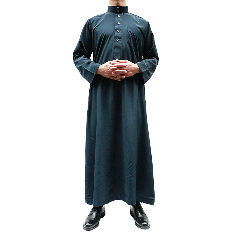 Wholesale clergy robes Muslim Robe Solid Long Plus Size islamic clothing afghan dresses