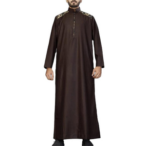 Morocco Fashion Loose Islamic Clothing Wholesale Long Sleeve Arab High Quality Men's Muslim Clothing