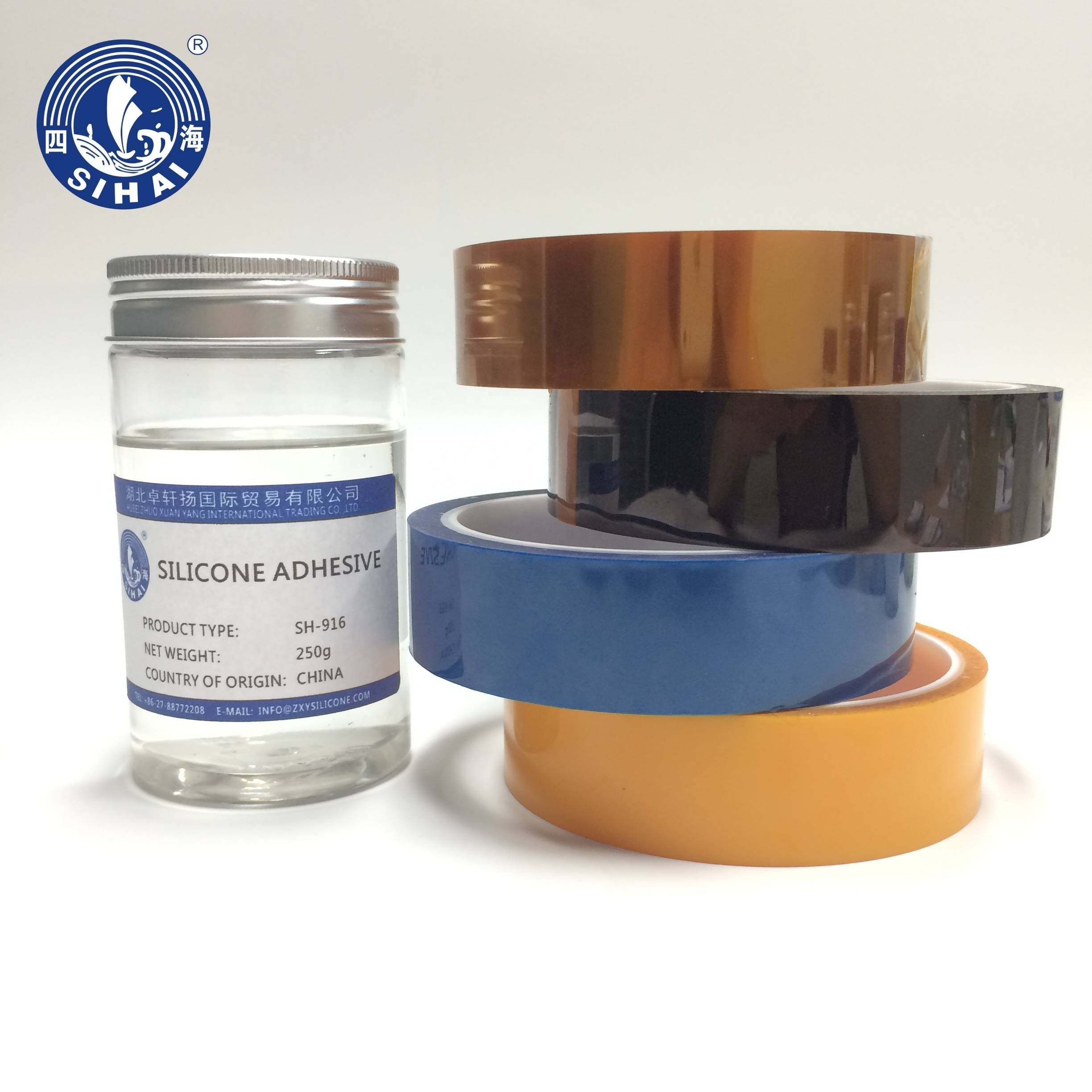 PSA silicone resin adhesive for PET organic adhesive glue manufacturer for aluminum foil mica tape