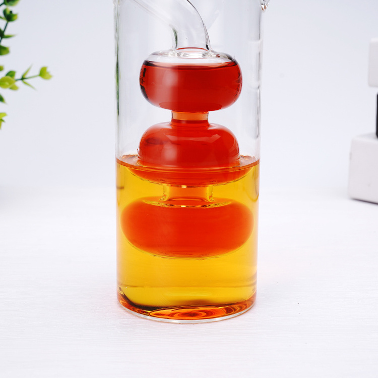 Hand Blown Kitchen Cooking Glass Oil Dispenser 2 In 1 Oil And Vinegar Dispenser Cruet Bottle