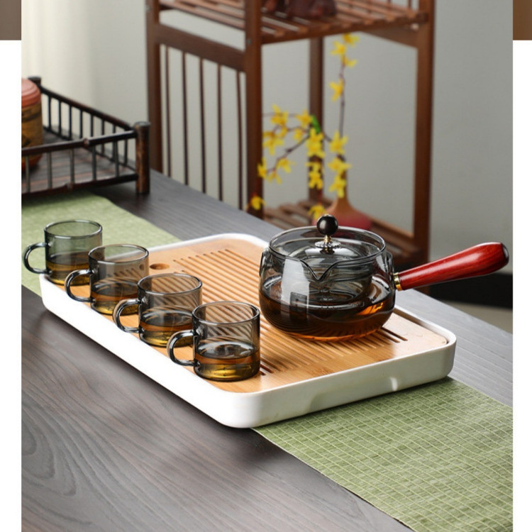 Wholesale Heat-Resistance Borosilicate Glass Double Layer Glass Tea Cup Set Pd45467315