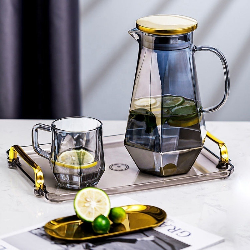 Factory Hot Selling Cheap Price High borosilicate glass pitcher drinking water jug set