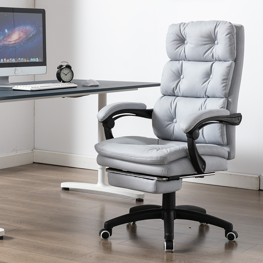 luxury office chair high back chair ergonomic desk chair office recliner with retractable footrest