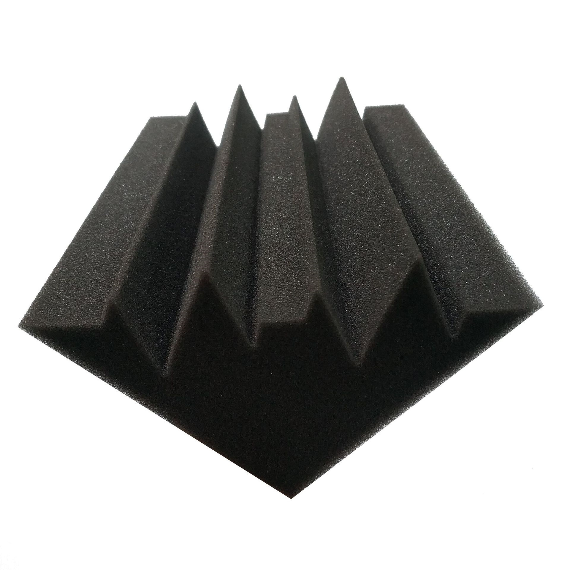 Black Fireproof Polyurethane Foam Corner Panel Acoustic Diffuser For Bass Trap Of  Professional Recording Studio