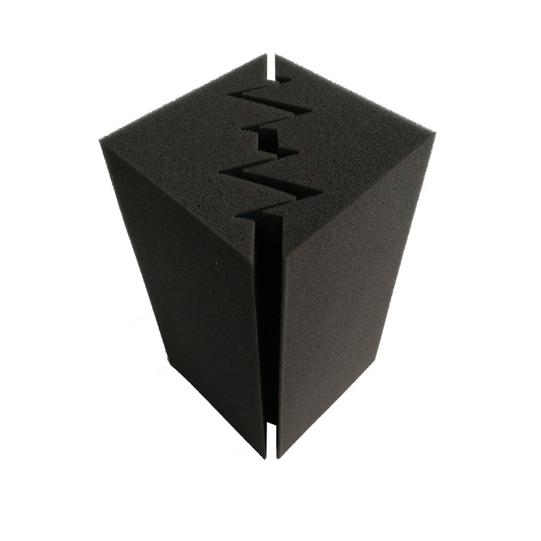 Black Fireproof Polyurethane Foam Corner Panel Acoustic Diffuser For Bass Trap Of  Professional Recording Studio