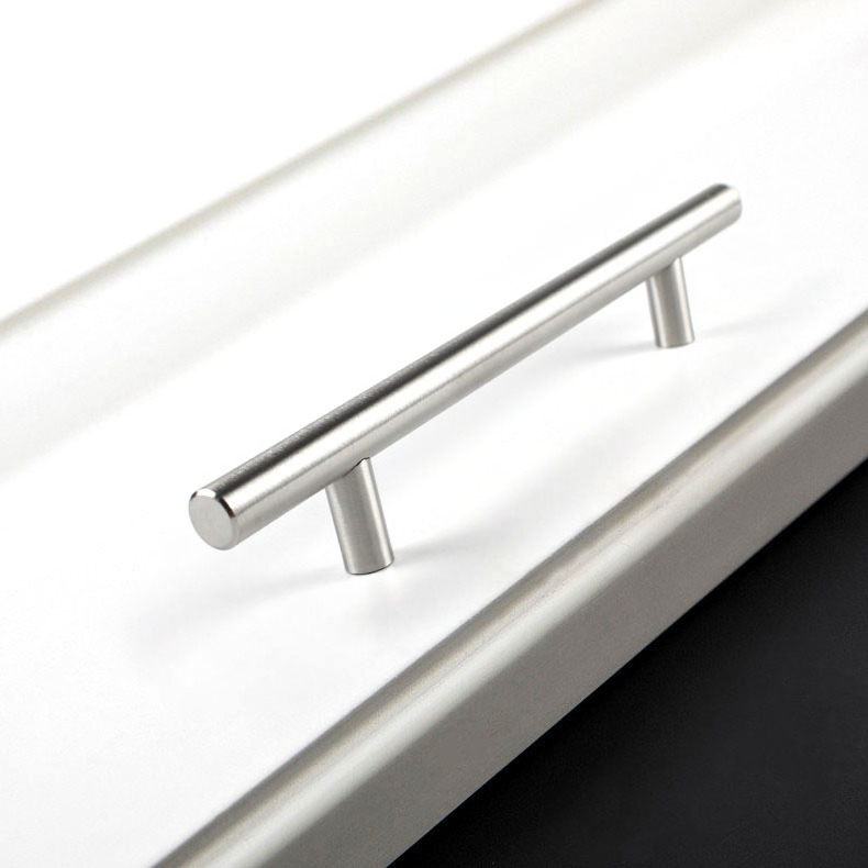 Customized Size SS 201 304 Stainless Steel Pull Handles Furniture Cabinet Hardware Metal T Bar Shape Handle