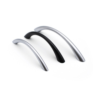 BESKO Zinc Alloy BSN Bow Curved C Shape Cupboard Dresser Polished Glossy Drawer Handle