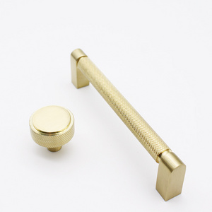 OEM Customized Custom Bronze Brass Copper Golden Knurled Knob Handle Pull