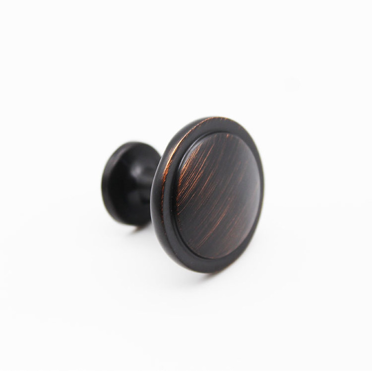 Zinc Alloy Zamak Oil Rubbed Bronze ORB Round Stepped Furniture Crafts Cupboard Cabinet Wardrobe Dresser Interior Drawer Knobs