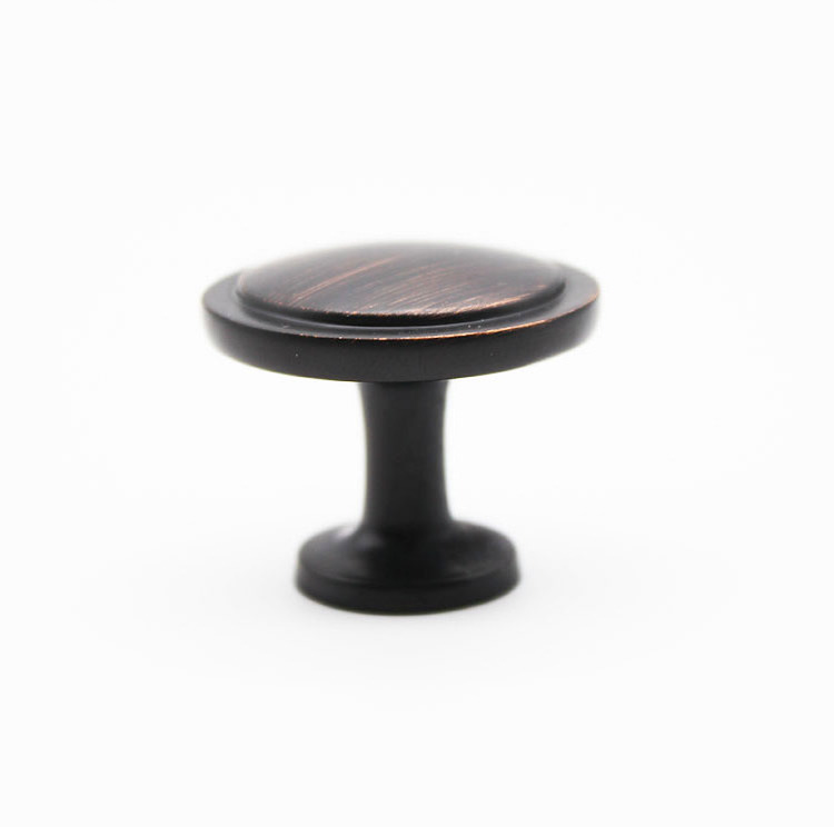 Zinc Alloy Zamak Oil Rubbed Bronze ORB Round Stepped Furniture Crafts Cupboard Cabinet Wardrobe Dresser Interior Drawer Knobs