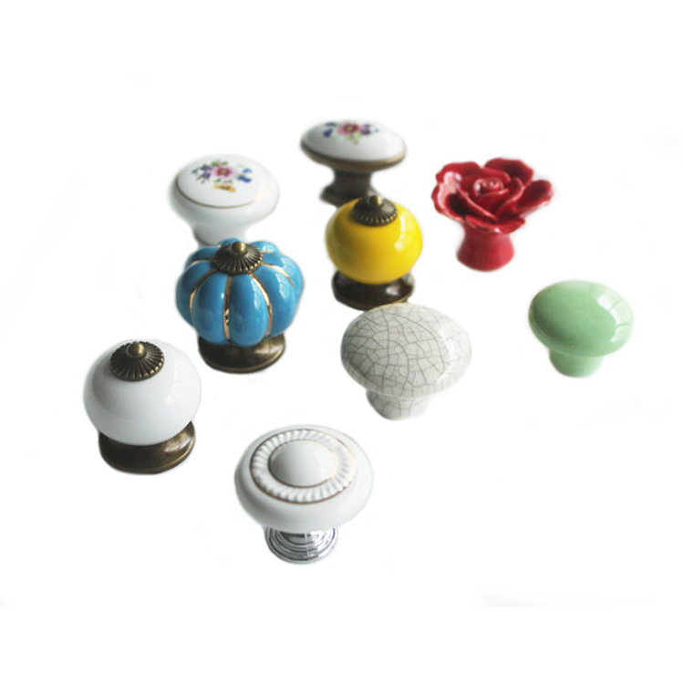 BESKO Various Designs Ceramic Door Knobs Ceramic Kitchen Drawer Pulls And Knobs