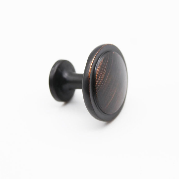 Zinc Alloy Zamak Oil Rubbed Bronze ORB Round Stepped Furniture Crafts Cupboard Cabinet Wardrobe Dresser Interior Drawer Knobs