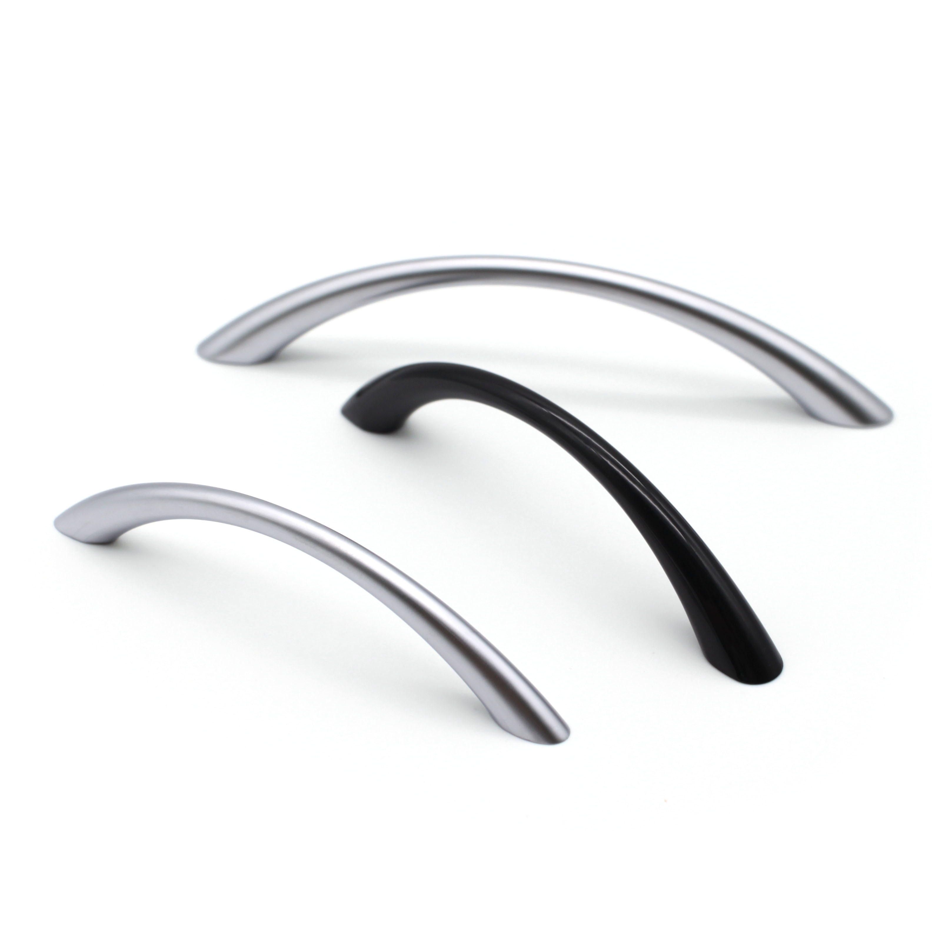 Customized Design C Shape Curved Zinc Alloy Zamak Cabinet Handle For Kitchen Drawer Cupboard Wardrobe Dresser Furniture Handle