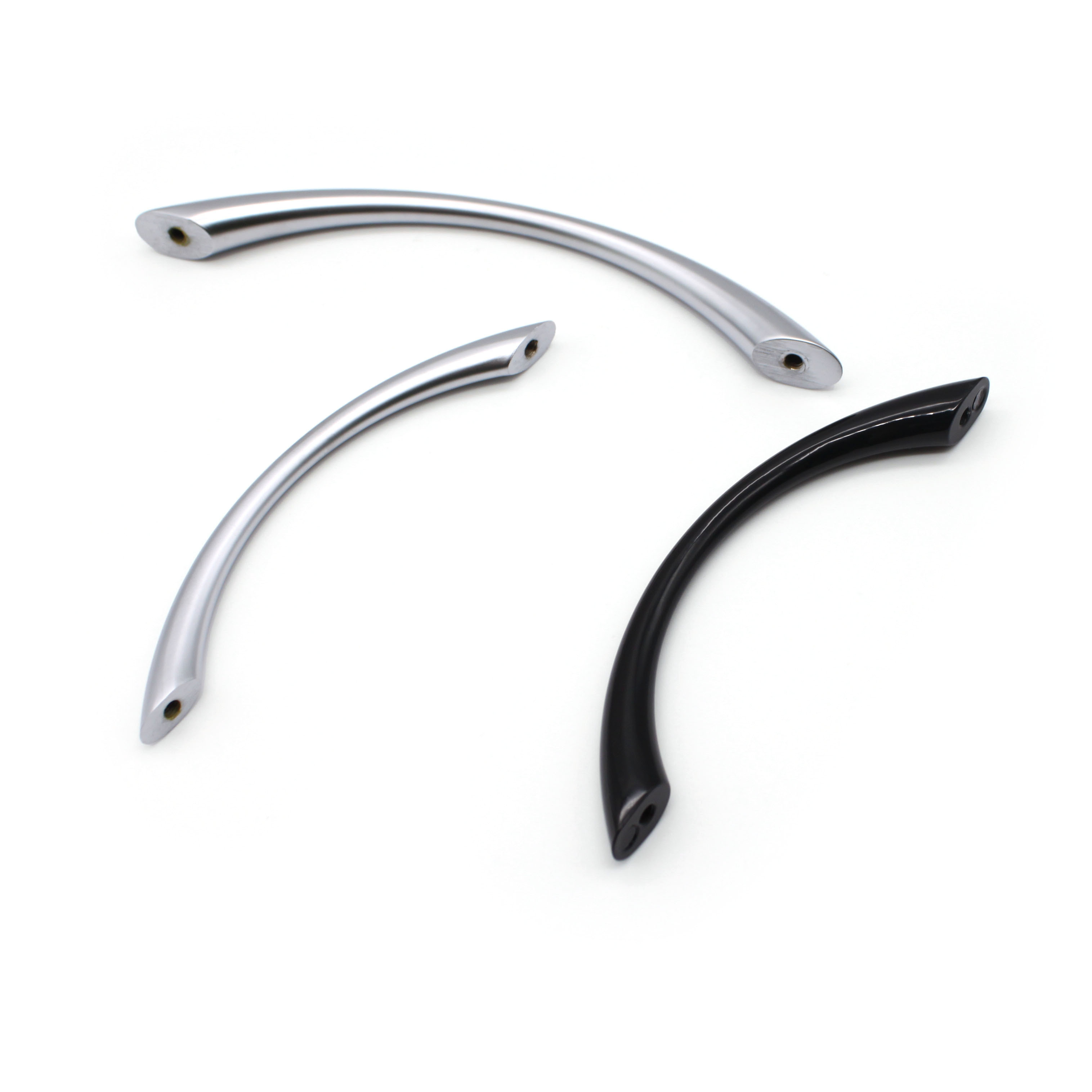 Customized Design C Shape Curved Zinc Alloy Zamak Cabinet Handle For Kitchen Drawer Cupboard Wardrobe Dresser Furniture Handle