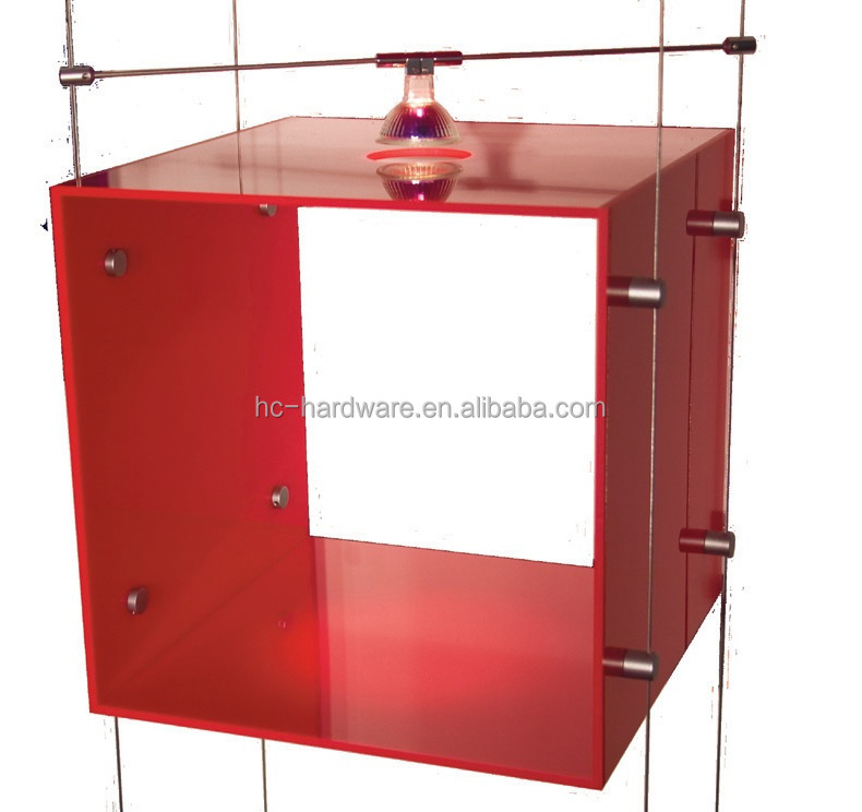 Lighted Showcase clear large Cubes hanging Acrylic Display box