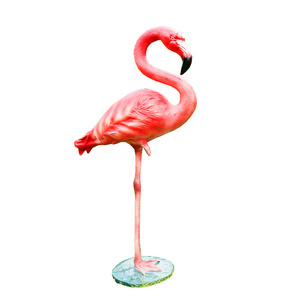 Life Size Statue Flamingo Bird Large Fiberglass Polyresin Animal Sculpture for Outdoor Garden Wedding Decoration