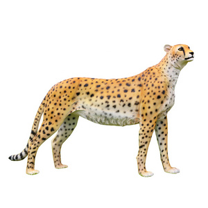 Life Size Cheetah Statue Simulation Leopard Large Fiberglass Giant Polyresin Animal Sculpture for Outdoor Garden Decoration