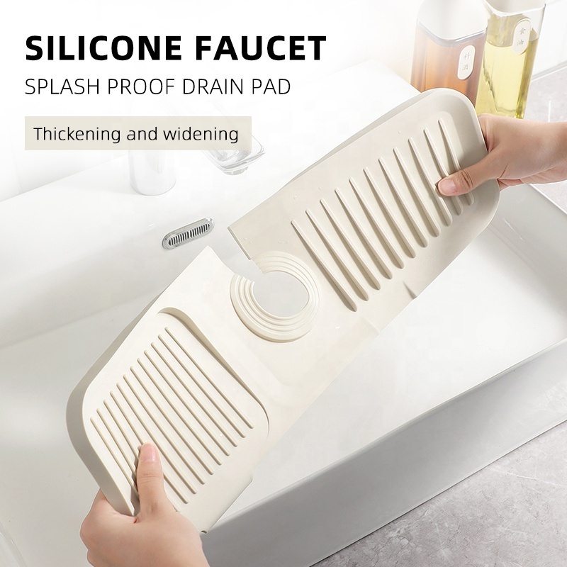 silicone draining pad drying mat kitchen  faucet mat for kitchen sink  product idea splash guard