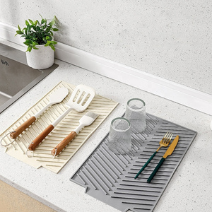 silicon large silicone stone dish drying stone draining dishes mat mats for kitchen counter accessories