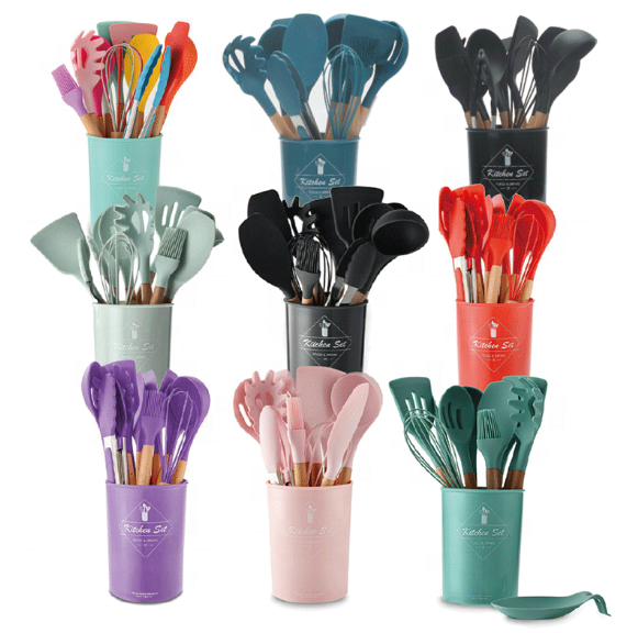 Silicone Kitchenware Kichan And Set Gadgets Essential Utensils Home and Kitchen Item Tools for Cooking