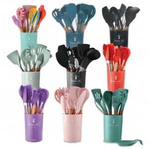 Silicone Kitchenware Kichan And Set Gadgets Essential Utensils Home and Kitchen Item Tools for Cooking