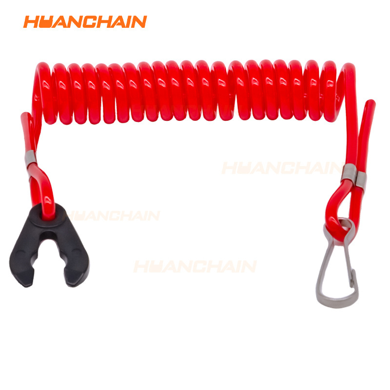 innovative original flexible plastic spring coil cord fishing tool retractable lanyards