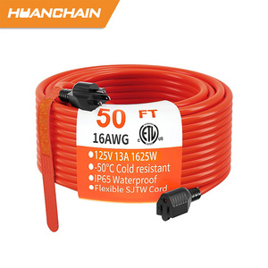 10/3 100ft Power Retractable Heavy Duty Extension Cord 220v Waterproof Copper US Plug Standard Nema 5-15p for Home Use