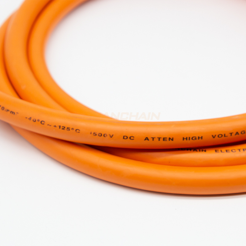 Screen New Energy Automotive Ev charging cable 25mm2 35mm2 50mm2 70mm2 Orange 1000/1500V Double insulated HV cable