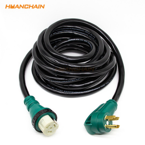 NEMA 14-50P Male to SS2-50R ETL Listed 50 Amp 15 Feet Generator Extension Cord Twist Lock Connectors for Generator to House