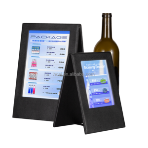 Personalized LED menu 2 views table tent for menu bar menu holder