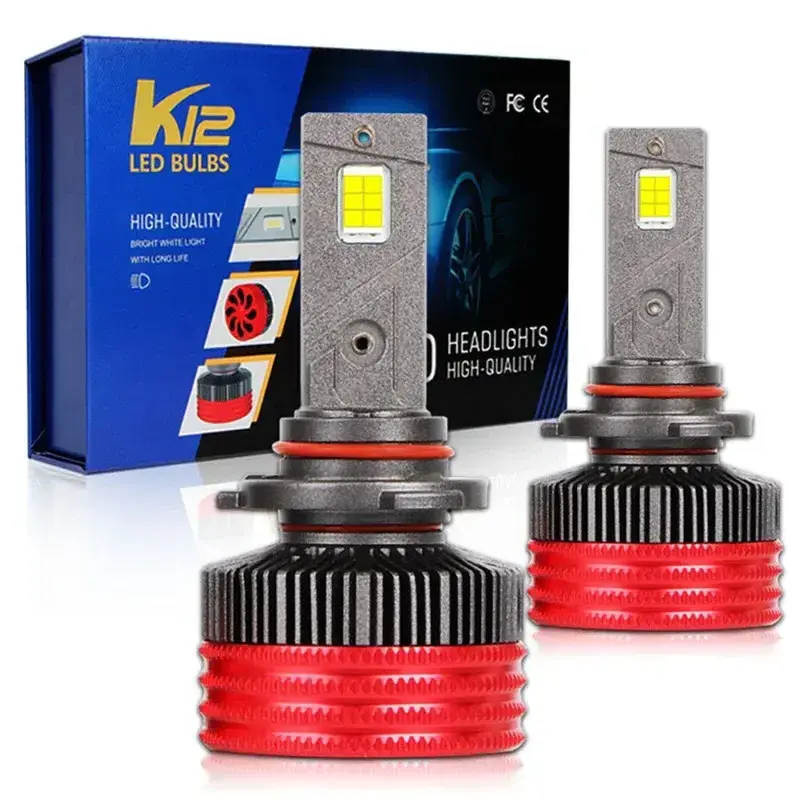 K12  9007 9004 H4 H13 Super Bright Car LED Headlight Bulbs 150W16000LM Automatic Light White EMC Error Free Car Accessories