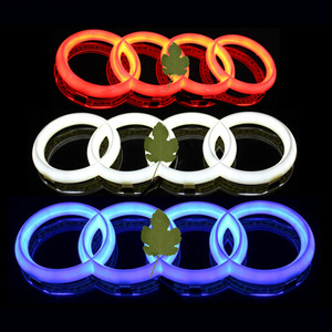 3D 4D 5D Car Logo  LED badge  Emblem sticker LED Car front car led emblem used for  A udi Q5 A3  rear decoration