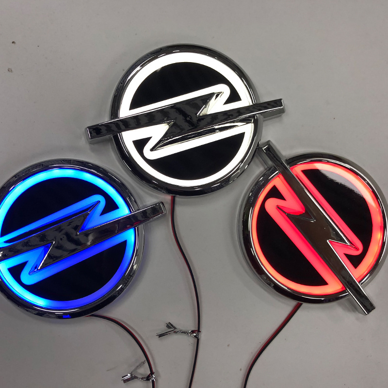 DC 12V 3D 4D 5D Car Badge Led Light Auto Logo Lights Car Emblem for Opel White Red Blue