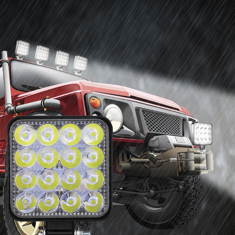 Mini Offroad LED Bar 12V 24V Square LED Work Light for Car Truct Boat Atv 4x4 Tractor 42W 48W Spotlight LED Light Bar