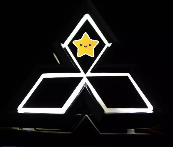 Car Logo Light 5D Mitsubishi Trunk Light Grill Sticker For Mitsubishi Lancer GALANT ASX Zinger LIONCEL OutlanderLED Badge For