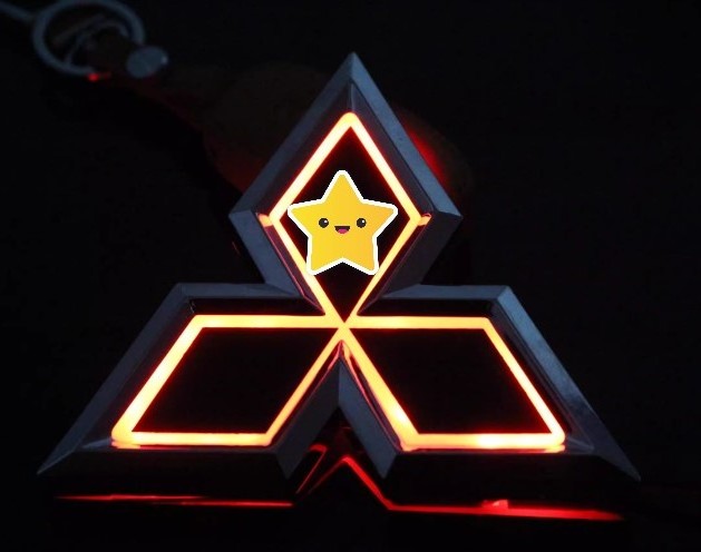 Car Logo Light 5D Mitsubishi Trunk Light Grill Sticker For Mitsubishi Lancer GALANT ASX Zinger LIONCEL OutlanderLED Badge For