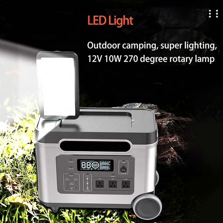 [KOL GOODS]American Japanese Plug Portable Power Station 3000W LifePO4 Lithium Battery Outdoor Portable Power Station With Solar