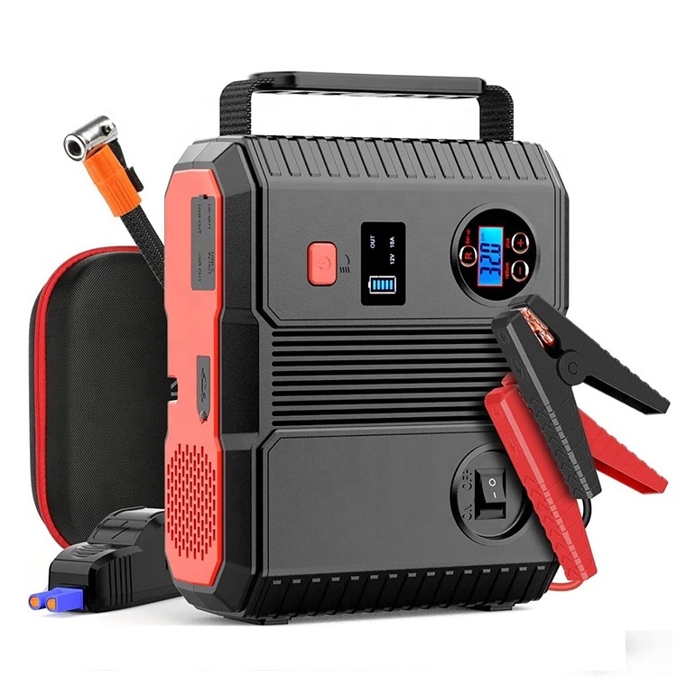 Jumpstarter Car Jump Starter 2000A 23800 Mah 12V Flashlight Portable Car Jump Starter Power Bank With Air Compressor