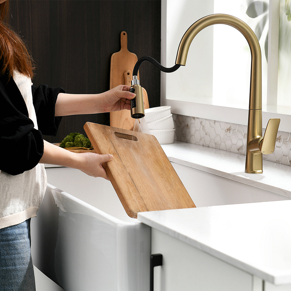 kitchen flexible faucet brass pull out 304 stainless steel kitchen mixer faucet 360 degree rotation kitchen tap