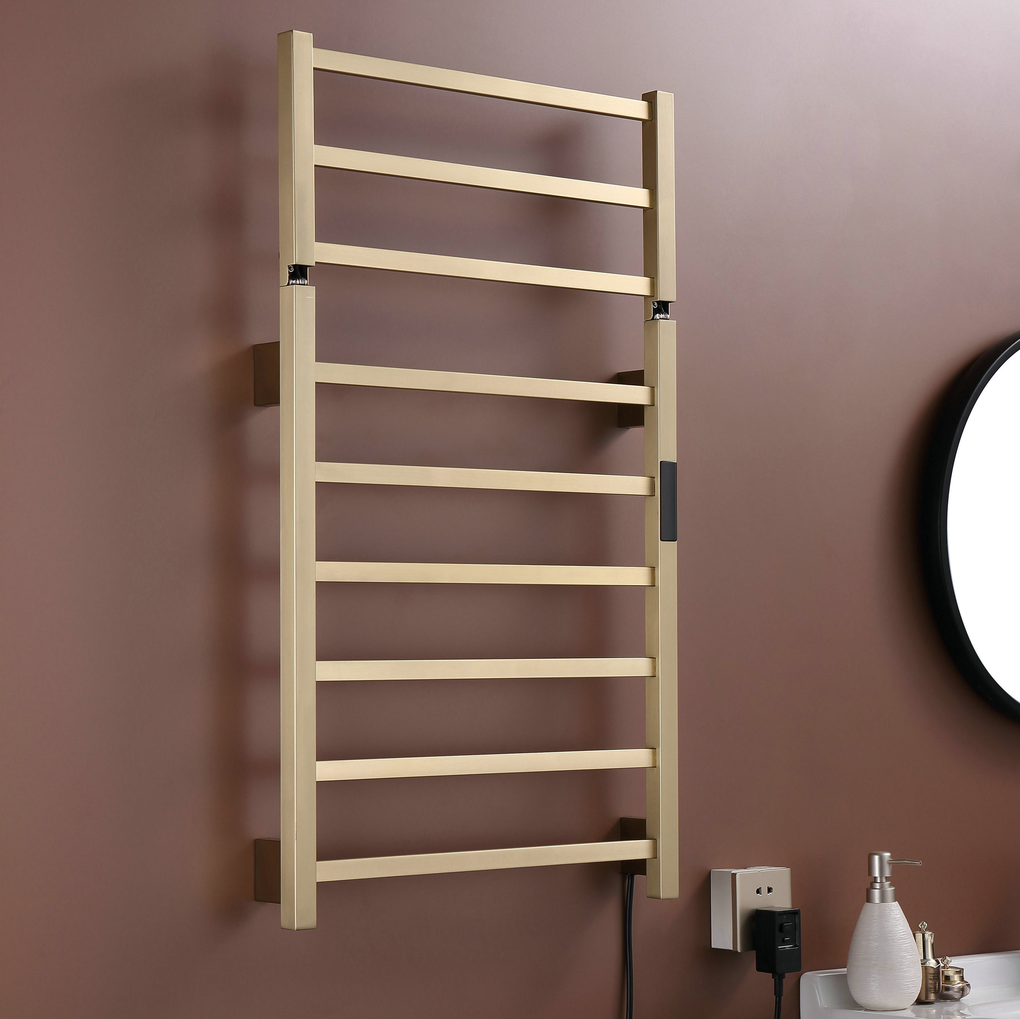 Bathroom Electric Heated Towel Rail Radiator Painting Wall Mounted Stainless Steel Heated Towel Rack